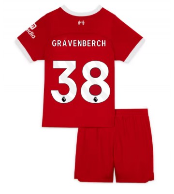 Liverpool Ryan Gravenberch #38 Koszulka Podstawowych Dziecięca 2023-24 Krótki Rękaw (+ Krótkie spodenki)